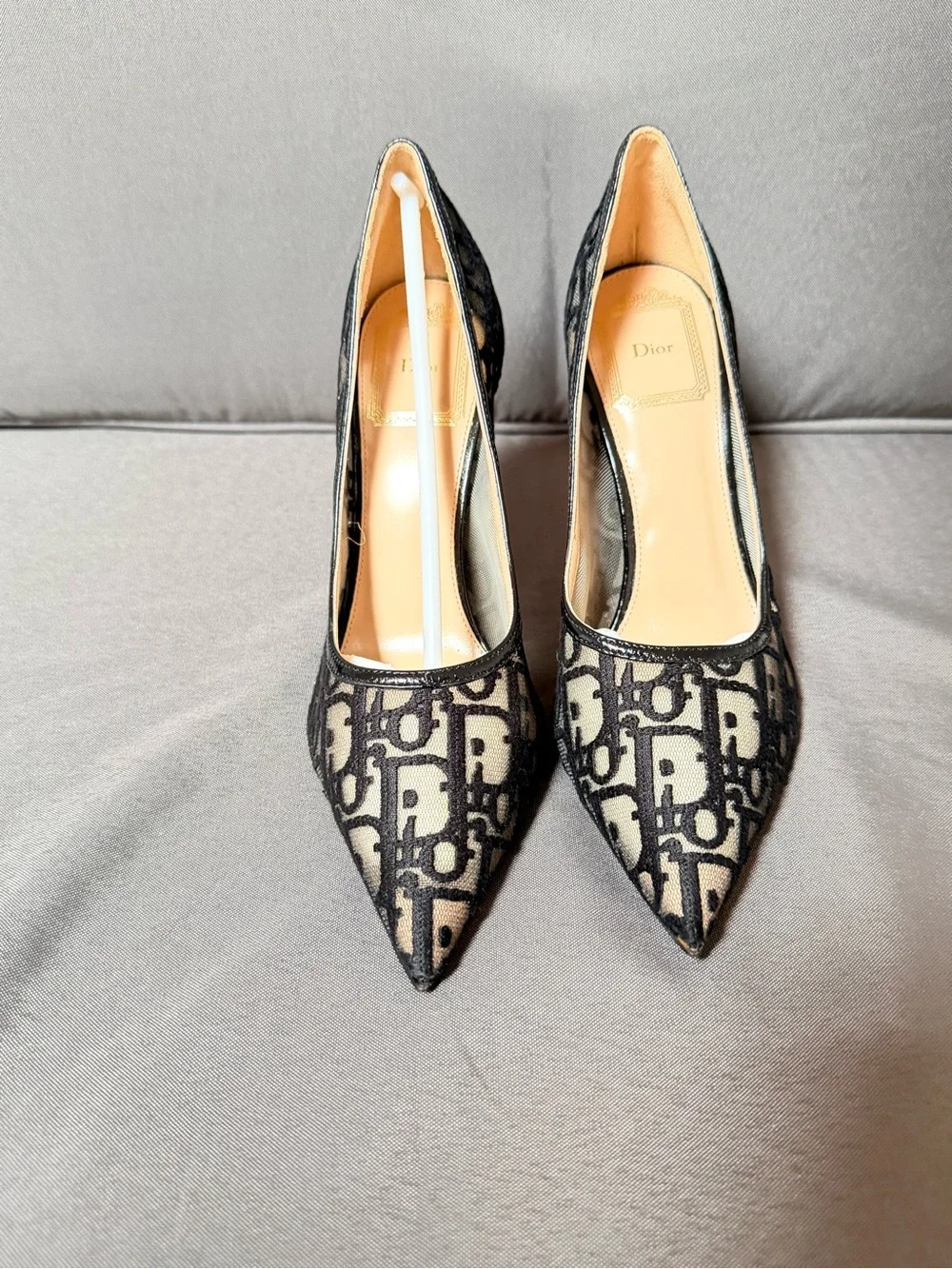 Christian Dior Black Lace Pointed-Toe Stiletto Pump